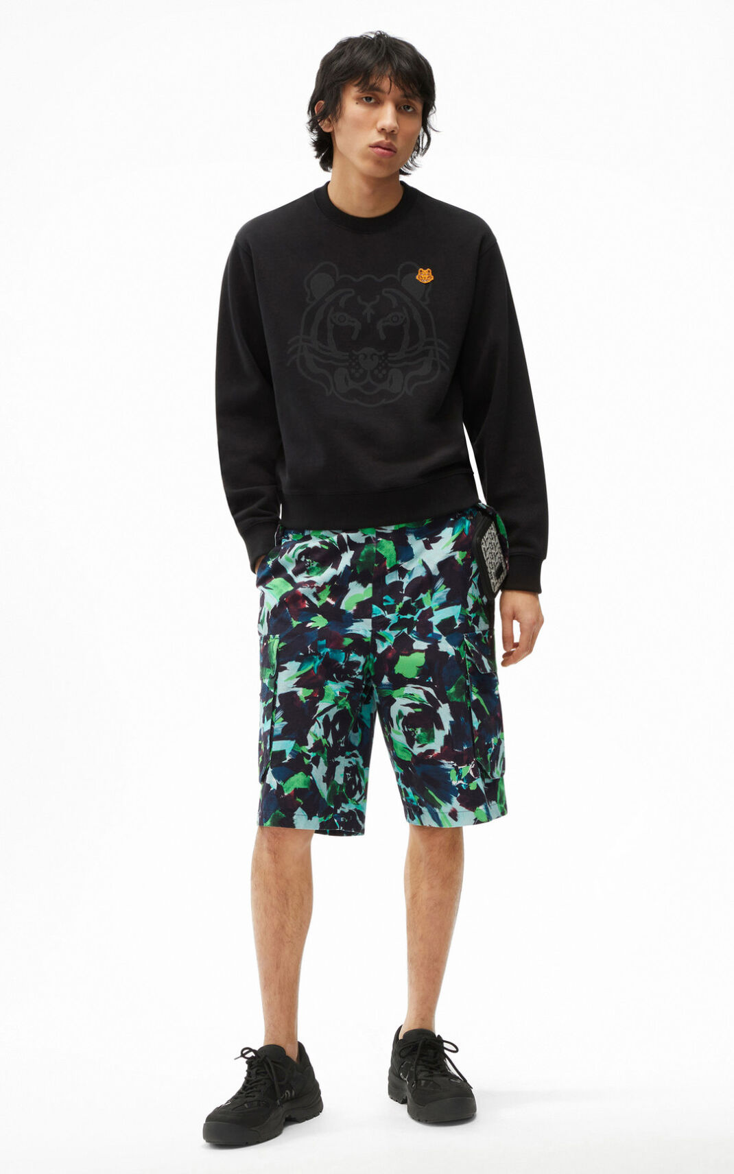 Sweatshirt Kenzo K Tiger Masculino - Pretas | 250CQRIFS